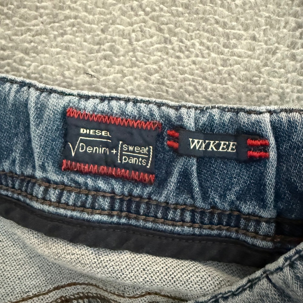 Diesel Waykee JoggJeans Mens 34x32 Denim Sweatpants Hybrid Straight Fit - Picture 7 of 12